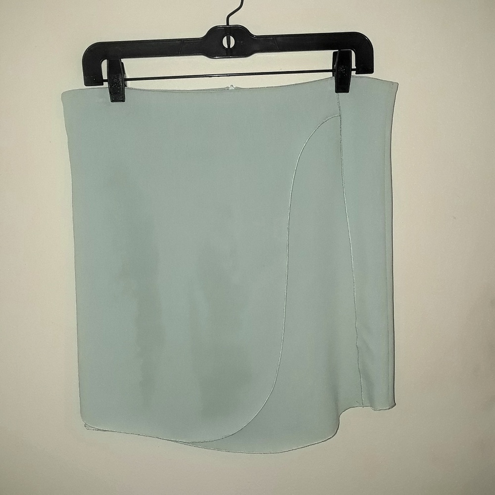 Zara Faux Wrap Green Skirt